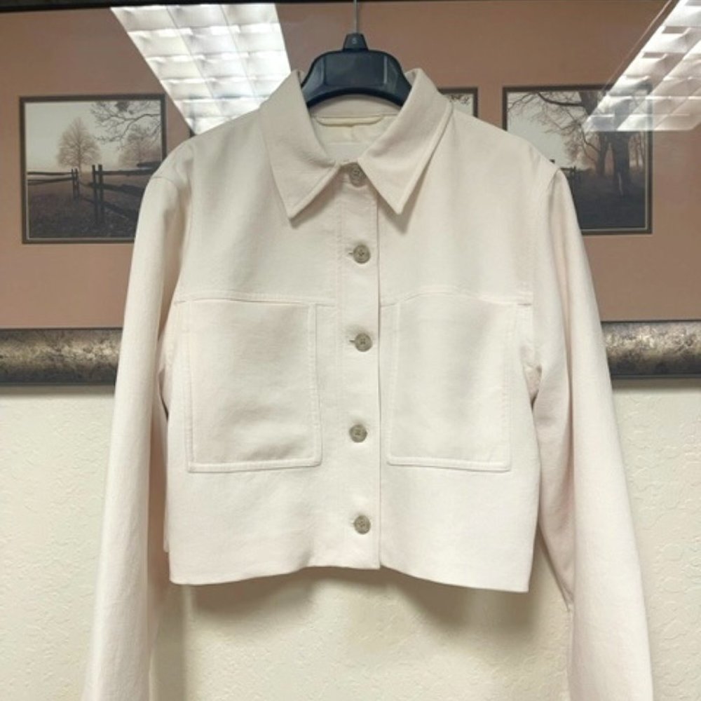 ARITZIA WILFRED LITTLE CROPPED JACKET LIGHT BIRCH M